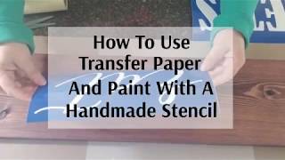 How To Use Transfer Tape With A Vinyl Stencil