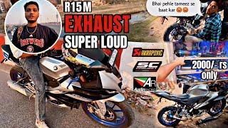 Super Loud Exhausts for Yamaha R15M | R15M mai HAYABUSA ka Sound😱 | Best Full System Exhaust R15M