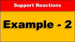 Example - 2 (Support Reactions)