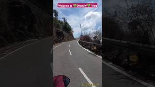 On the Way 🏍️ Dhanaulti Travel Vlog 💚 #shorts #ytshorts