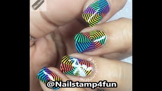 How to: Rainbow Mani Nail Stamping