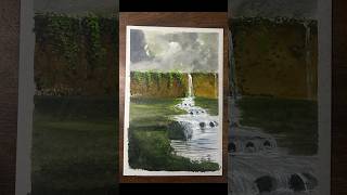 Landscape painting😍#youtube #shortvideo #landscape #drawing #painting