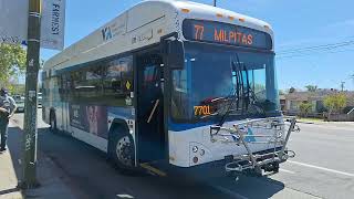 Santa Clara VTA: 2017 Gillig Low Floor Plus HEV 40' #7423 on Route 77