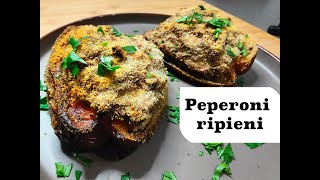 Ricetta peperoni ripieni di carne e pane #friggitriceadaria