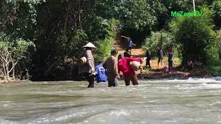 How to safely pass over strong flowing river