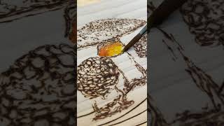 Mushroom Pyrography #pyrography #woodburning