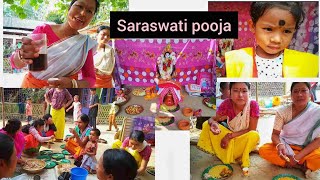 Saraswati pooja vlog/ dimasa