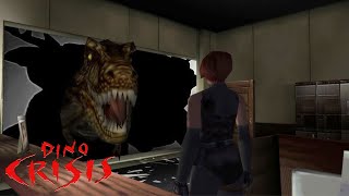 DINO CRISIS #2: FRENTE A FRENTE COM O TIRANOSSAURO REX -  CLÁSSSICO PS1