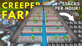 SIMPLE Creeper Farm For Minecraft Bedrock 1.20.12 || NO BUILDING REQUIRED! || 8+ STACKS / HOUR