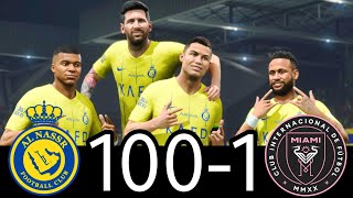 FC 24- MESSI RONALDO NEYMAR & MBAPPE | ALL STARS | AL NASSR 100-1 PSG #fc25