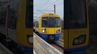 Class 378 Arriving Willesden Junction and doors opening