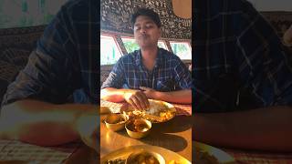 Eating authentic Bengali thali at Dhamsa tribal kitchen Kolkata #shorts