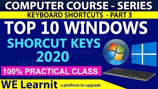 TOP 10 WINDOWS SHORTCUT KEYS 202O | WITH 100% PRACTICAL| Keyboard Shortcut Keys WINDOWS 10 WINDOWS 7