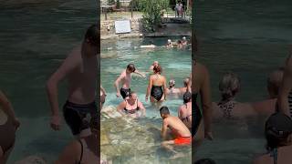 🌞Best Summer Holiday Pamukkale Cleopatra Pool -Sunny Day🏝️ #pamukkaleturkey