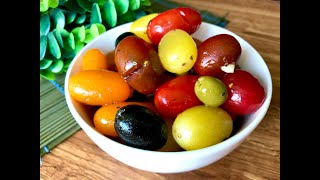 Smashed cherry tomato salad