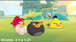 Angry birds trilogy wii Season 100% classic  Walktrought  Niveles 3-1 a 1-21  tres estrellas