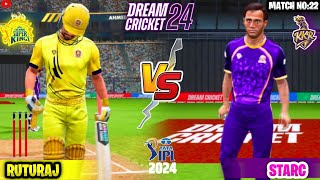 💛ருதுராஜ் Best Chase🔥IPL 2024 CSK Vs KKR ! Low Score Thriller ✨! Match No: 22 ! DC24 Gameplay