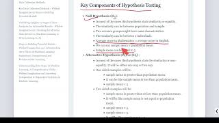 Hypothesis Testing Introduction