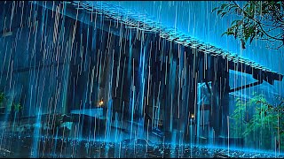 Heavy Rain & Thunder Sounds  on a Tin Roof for Sleeping Faster at Night - White Noise to Deep Sleep