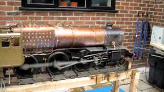 7-1/4" Gauge Black Five First Steam Test using Coal