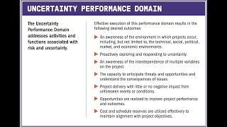 54-  UNCERTAINTY PERFORMANCE DOMAIN