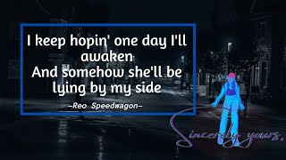 Reo Speedwagon's IN MY DREAMS