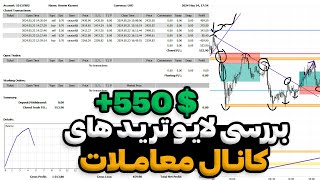 بررسی لایو ترید های کانال معاملات هفته گذشته ( 3 روز مثبت و یک استاپ )