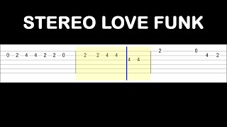 STEREO LOVE FUNK (Easy Guitar Tabs Tutorial)