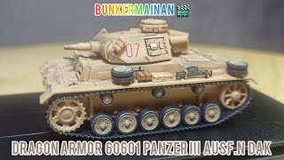 60601 DRAGON ARMOR Panzer III Ausf.N 1/72 Diecast Tank DAK - Tunisia