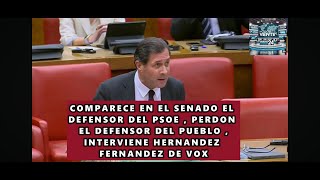 COMPARECE EL DEFENSOR DEL PSOE ,PERDON EL DEFENSOR DEL PUEBLO ,INTERVIENE HERNANDEZ DE VOX #españa