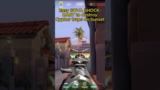 Easy SOVA Shockdart Lineup to destroy Cypher Trap on SUNSET #Sova #Lineup #Sunset #Cypher #Trap #god