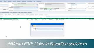 eNVenta ERP ✅ Links in Favoriten speichern