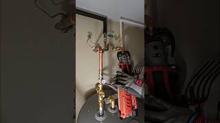 Installing an electric water heater and tank booster 💦 #plumbing #plumber #asmr #diy