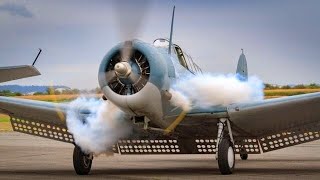 Old RADIAL ENGINES Cold Starting Up and Loud Sound 16