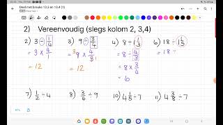 Deel met breuke of maak met resiprook