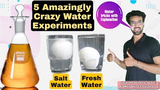 5 New Mind Boggling Water tricks | DIY water experiments at home | water science experiments