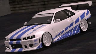 [SHARE] MOD NISSAN SKYLINE R34 PAUL WALKER TWT GTA SA ANDROID