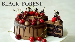 체리를 졸여 만든 블랙포레스트,포레누아, 체리케이크 /Black Forest/Forêt Noire/Cherry cake/ブラックフォレストケーキ