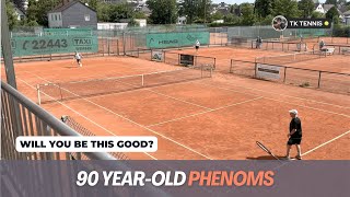 90 Year-Old Tennis Phenoms, Will you be this good? The beautiful Sport of a Lifetime. #tennis