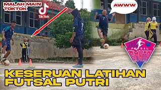 Kocak dan Konyol Kelakuan Pemain Futsal Cewek SMK Mutiara Hikmah Saat Latihan 🤣