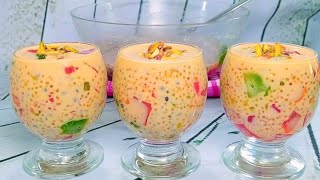 Cathedral window jelly sago drink recipe!! how to make flavour full jelly sago milliky drink at home