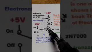 2nd N Channel Enhancement Mode MOSFET Switch Circuit 2N7000 #electronics #howto #diy