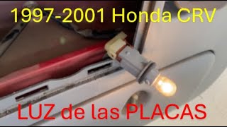 Como cambiar el FOCO de la PLACA o MATRICULA en HONDA CRV