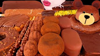 ASMR MUKBANG｜CHOCOLATE PARTY *ICE CREAM, MOCHI, TWIX COOKIE, TICO, CAKE 두바이 초콜릿 아이스크림, 케이크, 생초코떡 먹방