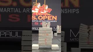 More Power Concrete Breaking at U S Open #shorts #shortsvideo #usopenkarate #iska  #martialarts