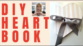 DIY HEART BOOK- LOVE STORY- made from 8.5x11 paper collection. Perfect for WEDDING, CARDS, XOXO