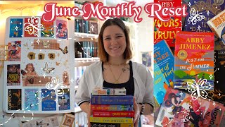 JUNE MONTHLY RESET | reading journal set up & june tbr 🦋