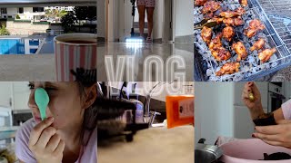 GÜNLÜK VLOG 🌸 KURU DOLMA 🍆 MANGAL KEYFİ 🍗 SABAH RUTİNİM 🧴 🧹 KAHVALTIM 🍳