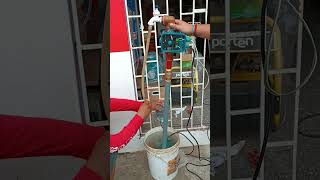 Bomba de agua sumergible de 0.5hp más automático presurisador.(funcionamiento)