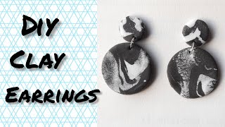 Diy Marble Effect Clay Earrings #clayearring #claycraftideas #claycraft #clayart  @craftysapnaa